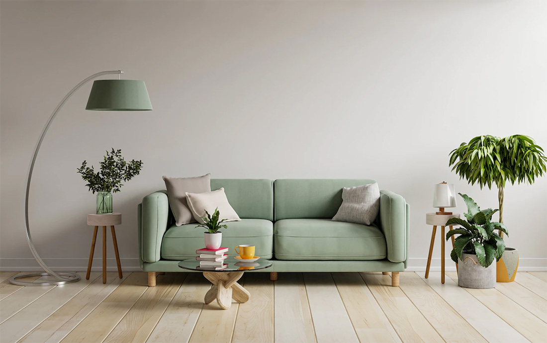 Modern interior remodeling and living room renovation in South Florida home